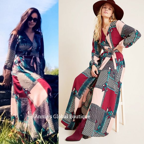 NWT Anthropologie Virginia Wrap Maxi Dress - Picture 8 of 13